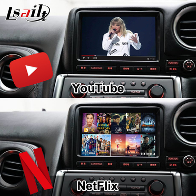 ワイヤレスカープレイインターフェイス/Android インフォテインメント モジュール GT-R GTR R35 2008-2010 JDM モデル NetFlix, YouTbe を含む