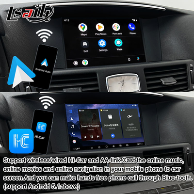 インフィニティQ70 M45 M25 2010-ワイヤレスカープレイボックス,Android Auto,NetFlix用の8GクアルコムAndroidマルチメディアインターフェース