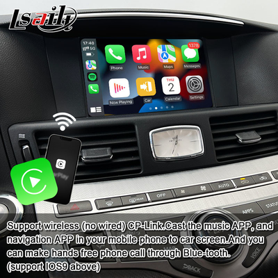 インフィニティQ70 M45 M25 2010-ワイヤレスカープレイボックス,Android Auto,NetFlix用の8GクアルコムAndroidマルチメディアインターフェース