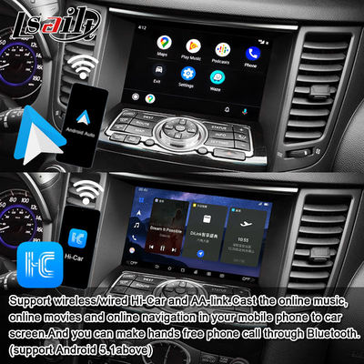 Lsailt 8G アンドロイド マルチメディアインターフェース インフィニティ QX70 FX35 FX37 2008-2017 統合無線カープレイ, Android オート