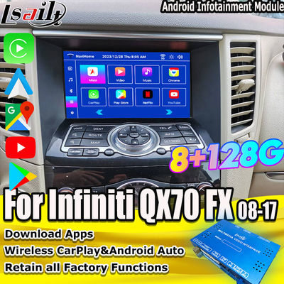 Lsailt 8G アンドロイド マルチメディアインターフェース インフィニティ QX70 FX35 FX37 2008-2017 統合無線カープレイ, Android オート