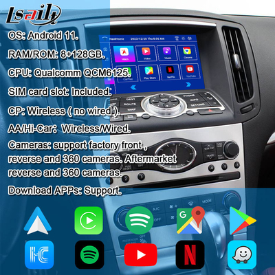 インフィニティ Q60 G37 G35 Q40 2008-2016 向け 8G アンドロイド インフォテインメント モジュール