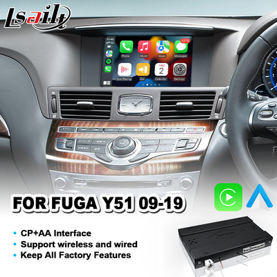 Android Auto OEM統合ビデオインターフェイス 2009-2019年 ニッサン・フーガ Y51