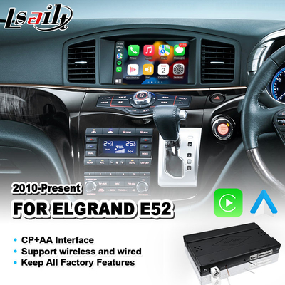 Android オートワイヤレス カープレイ ビデオ インターフェース  nissan エルグランド E52 2010-2022 IT08 08IT