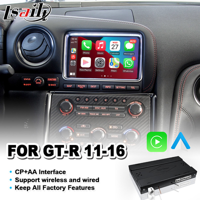 LSAILT Android Auto CP AA OEM統合ビデオインターフェイスカープレイ ニーサン GTR GT-R R35 2011-2016