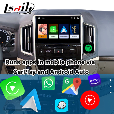 ワイヤレスカープレイインターフェース トヨタランドクルーザー200 GX-R,VX-R 2018-2021 フジツーヘッドユニット Android Auto,Linuxシステム