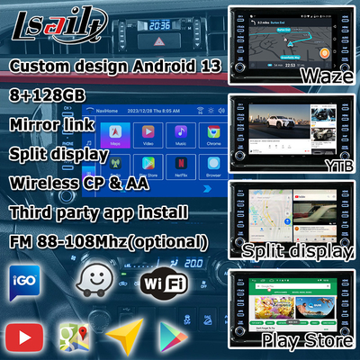 トヨタ ヒルクス Android 13 マルチメディア ビデオ インターフェース ワイヤレス カープレイ Android オートタッチ 3
