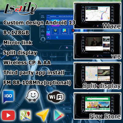 トヨタ・ハーリア・ベンザ Android 13 マルチメディアビデオインターフェース 2019-現在 無線カープレイ Android オート