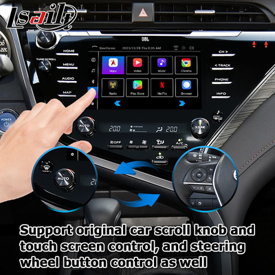 タッチスクリーンのCarplay人間の特徴をもつ自動ビデオ インターフェイス トヨタ・カムリBluetooth Wifi USB