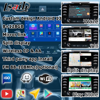 タッチスクリーンのCarplay人間の特徴をもつ自動ビデオ インターフェイス トヨタ・カムリBluetooth Wifi USB