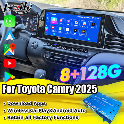Android 13 多媒体ビデオインターフェース トヨタ・キャムリー 2025 シエナ RAV-4 OEM リトロフィット インフォテインメント モジュール YouTube,NetFlix,Google Playが含まれています