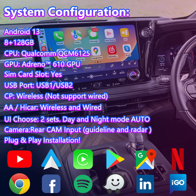 LSAILT アンドロイドカープレイ マルチメディアビデオインターフェース 2023-現在のレクサスLMLM350hLM500h