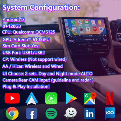 LSAILT Android Carplay マルチメディアビデオインターフェース 2023年現在 Toyota Alphard Vellfire 40シリーズ