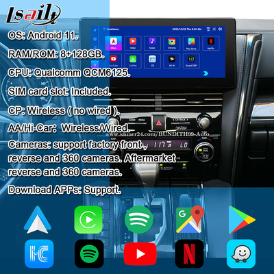 Android 13 ルキサス ビデオ インターフェイス OEM LM350 LM500H NX RX ES リトロフィット キット YouTube,NetFlix,ワイヤレスカープレイが含まれています