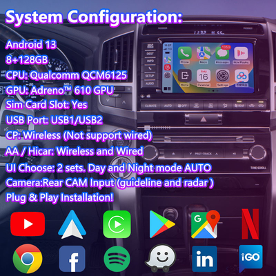 トヨタランドクルーザー LC200 V8 LC 200 2012-2015用のLsailt Androidマルチメディアビデオインターフェース