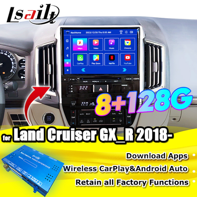 Android マルチメディアインターフェース ランドクルーザー GX_R 2018-2021 LC200 無線 Apple CarPlay&Android オートリートアップグレード
