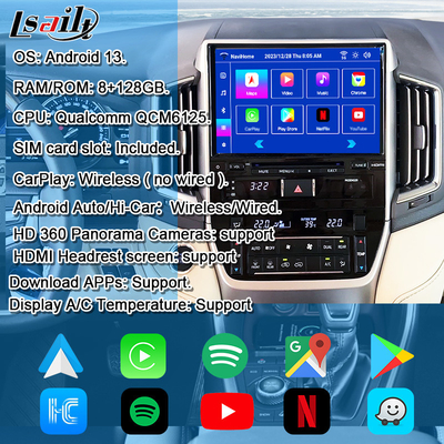 Android マルチメディアインターフェース ランドクルーザー GX_R 2018-2021 LC200 無線 Apple CarPlay&Android オートリートアップグレード