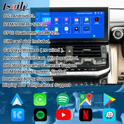 Lsailt OEM Android アップグレード モジュール ランドクルーザー300 2022年版 Android インターフェース統合 YouTube,Waze,Play Store