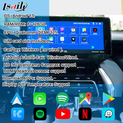 Lsailt OEM ハリアー ヴェンザ トヨタ 2022-12.3 インチ用 Android アップグレードモジュール、YouTube、NetFlix 搭載 Android マルチメディアインターフェース