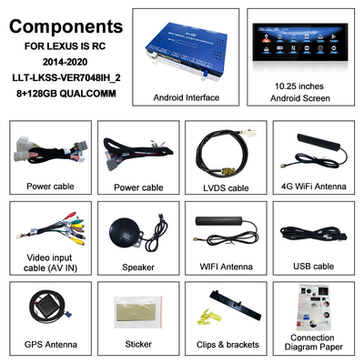 レクサス Android スクリーン Android 13 マルチメディアディスプレイ 8コア Qulcomm for LEXUS IS200T IS300H IS350 ジョイスティックコントロール、YouTube、Google Play、CarPlay対応