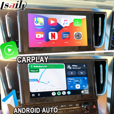 ワイヤレス Apple CarPlay/Android オートアップグレード モジュール Alphard 30シリーズ Vellfire トヨタ サポート FMラジオ,A/C,ミラーリング,カメラ