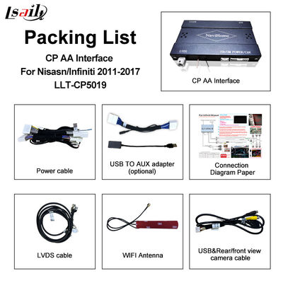 Infiniti Q70 Q70L M35 M45 Fuga 2009-2019用CarPlayインターフェース ワイヤレスAndroid Autoアダプター 統合モバイルフォンミラーリング、AC温度