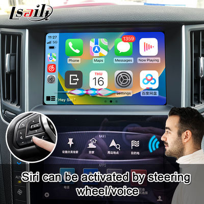 Q50 Q60 OEM Apple CarPlay アップグレードモジュール統合、モバイルフォンミラーリング、AC温度表示、Google Map、Spotify