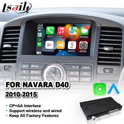2010-2015年式 日産 ナバラ D40用 Lsailt ワイヤレス Android Auto CarPlay インターフェース