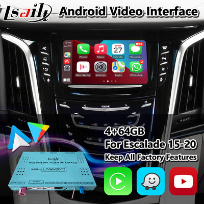 Lsailt Android Carplayビデオインターフェース 2015-2020 キャディラック エスカレード CUEシステム