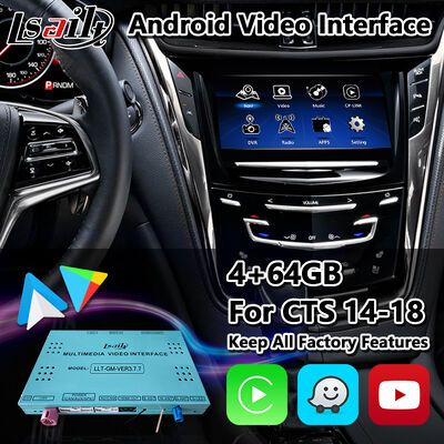 2013-2019年式キャデラックCTS CUEシステム用Lsailt Android GPSナビゲーションビデオインターフェース（Carplay対応）