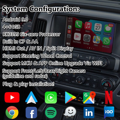 LSAILT Android カーナビゲーション ビデオインターフェース 2014-2019 GMC シエラ 1500 2500 3500 インテリリンクシステム