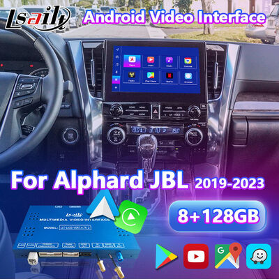 Lsailt Android CarPlay ビデオインターフェース 2019-2023 トヨタ アルファード ヴェルファイア JBL ハイバージョン用