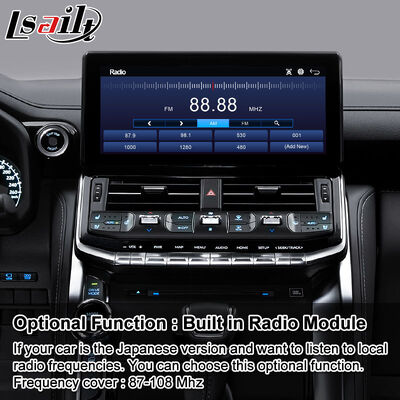LSAILT アンドロイドナビカープレイインターフェイス 2021-2024 トヨタランドクルーザー 300 GX-R VX-R GR GR-S サハラ ZX VX LC300