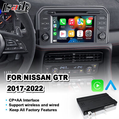 Lsailt 日産 GT-R R35 2017-2022 CarPlayインターフェース OEM統合モジュール 純正スクリーン ワイヤレス Android Auto アップグレード
