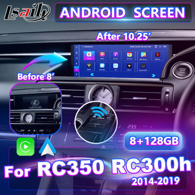 Lsailt Android Carplay マルチメディアインターフェーススクリーン 2014-2018 レクサス RC350 RC300h RC200t RC300 RCF