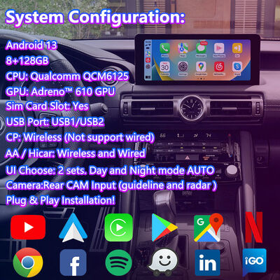 LSAilt Android Carplay マルチメディアインターフェイス画面 2020年現在 Lexus IS 300h IS 300h IS 350 IS 500 IS 300h