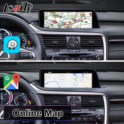 Lsailt Android Carplay マルチメディアインターフェイススクリーン 2016-2019 レクサス RX Knob RX350 RX450h RX200t RX300