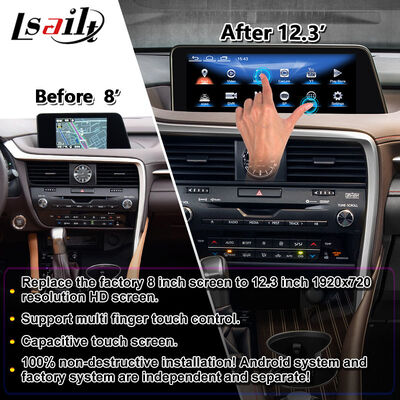 Lsailt Android マルチメディア Carplay 画面 2016-2019 レクサス RX RX450h RX350 RX200t RX300 RX450L RX350L