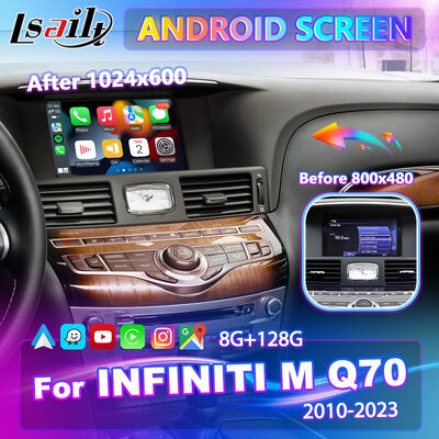 Lsailt Android Carplay マルチメディアスクリーン 2010-2023 インフィニティ M25 M30d M37 M56 M35h Y51 Q70用