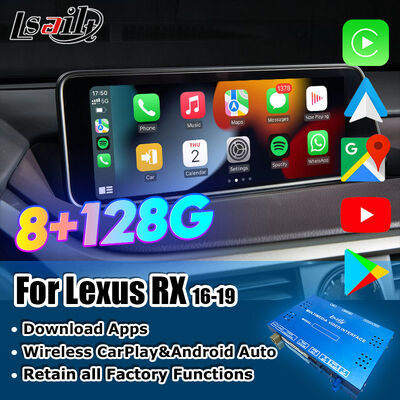 CarPlay/Androidマルチメディアシステム レクサス ビデオインターフェース RX450H RX350 12.3インチ 2016-2021 YouTube、NetFlix、Android Auto搭載