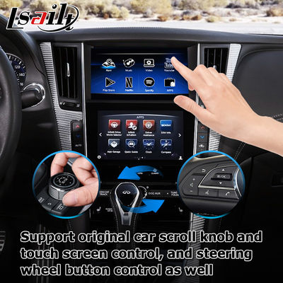 GPS CarPlayインターフェース、8+128GB Android 13ナビゲーションボックスインターフェース（Infiniti Q50 / Q60用）