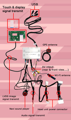 GPS CarPlayインターフェース、8+128GB Android 13ナビゲーションボックスインターフェース（Infiniti Q50 / Q60用）