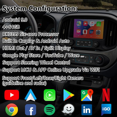 シボレー・コロラド・マイリンクシステム用 Lsailt Android CarPlay ビデオインターフェース