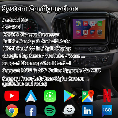 シボレー・トラバース Android CarPlay マルチメディアインターフェース GPSナビゲーション付き