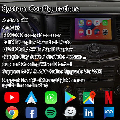 Lsailt Android マルチメディアインターフェイス ワイヤレスカープレイ付き ニッサン・パトロール Y62