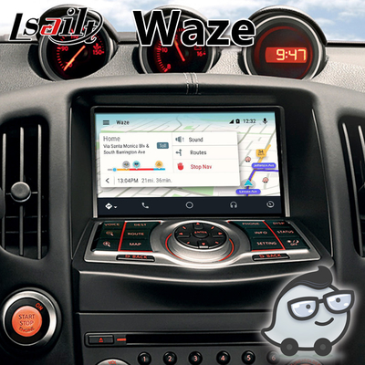 Youtube Waze NetFlix を搭載した Nissan 370Z 用の Lsailt Android Carplay インターフェイス