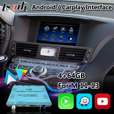 Infiniti M37S M37 M35 M45 用 Lsailt Carplay Android マルチメディア インターフェイス NetFlix Yandex 付き
