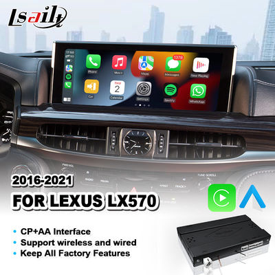 2016-2021 レクサス LX 570 LX450D LX570 用 ワイヤレス Android Auto CarPlay インターフェース