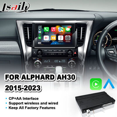 Lsailt ワイヤレス Android Auto ビデオ CarPlay インターフェース 2015-2023 トヨタ アルファード AH30 用